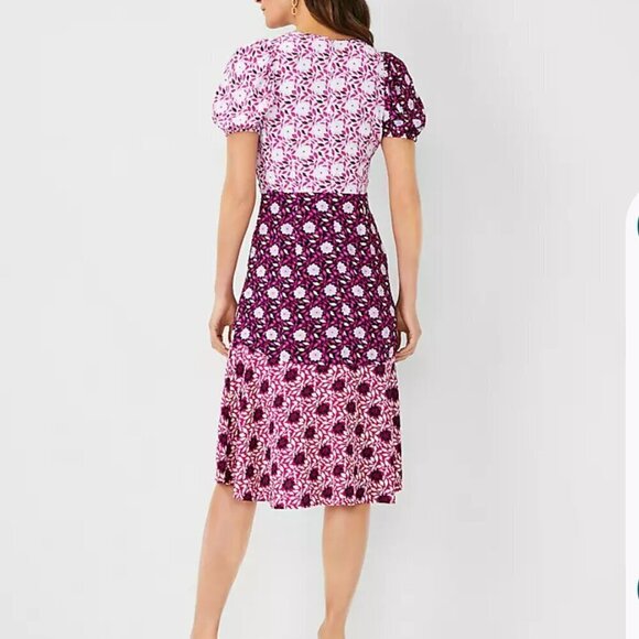 Ann Taylor Cottagecore Floral Midi Dress Grannycore Boho Garden Country Size 4 - Picture 2 of 10